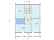 Дом шале из бруса в полтора этажа 12х12 с котельной Тана